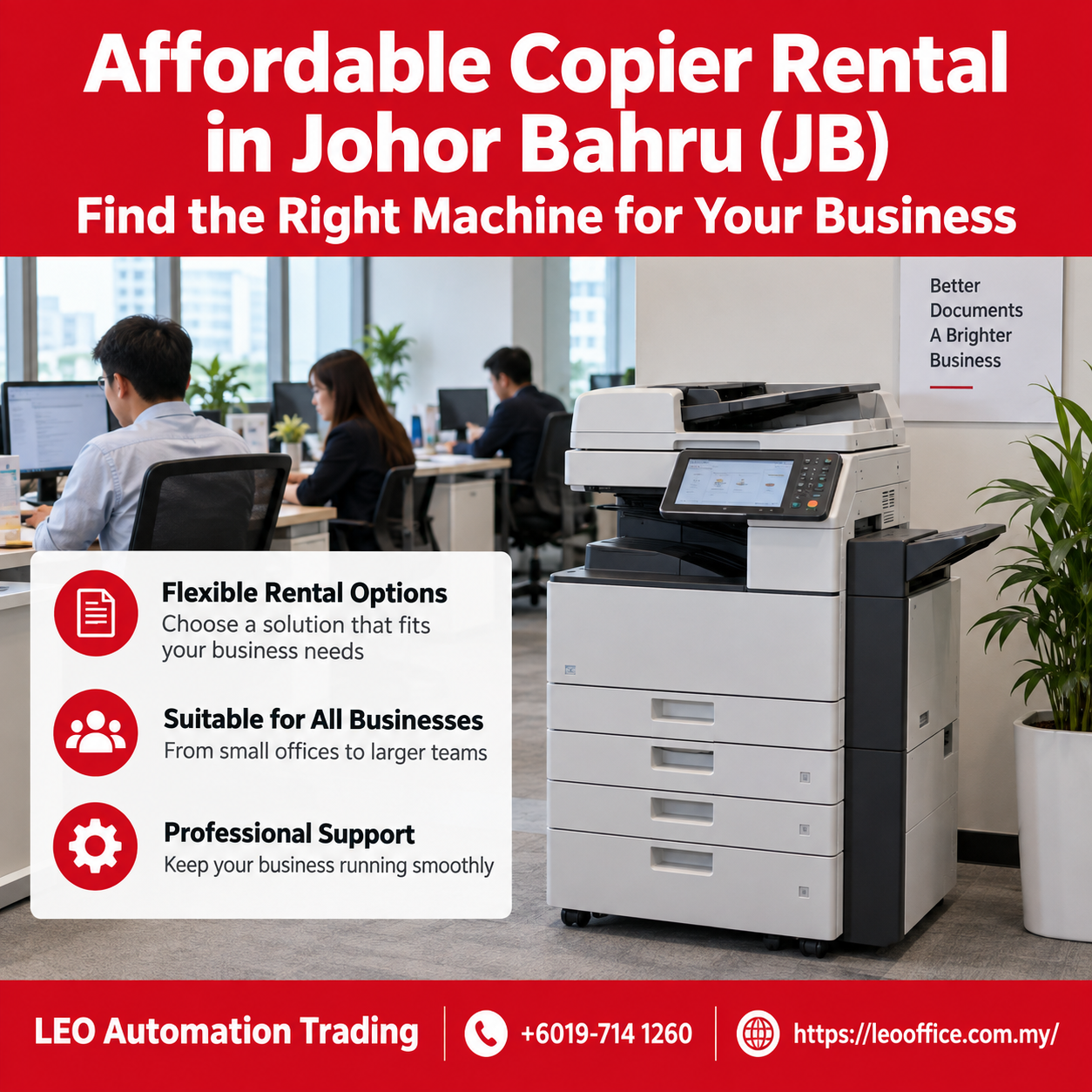 Affordable Copier Rental in Johor Bahru(JB): Find the Right Machine for Your Business